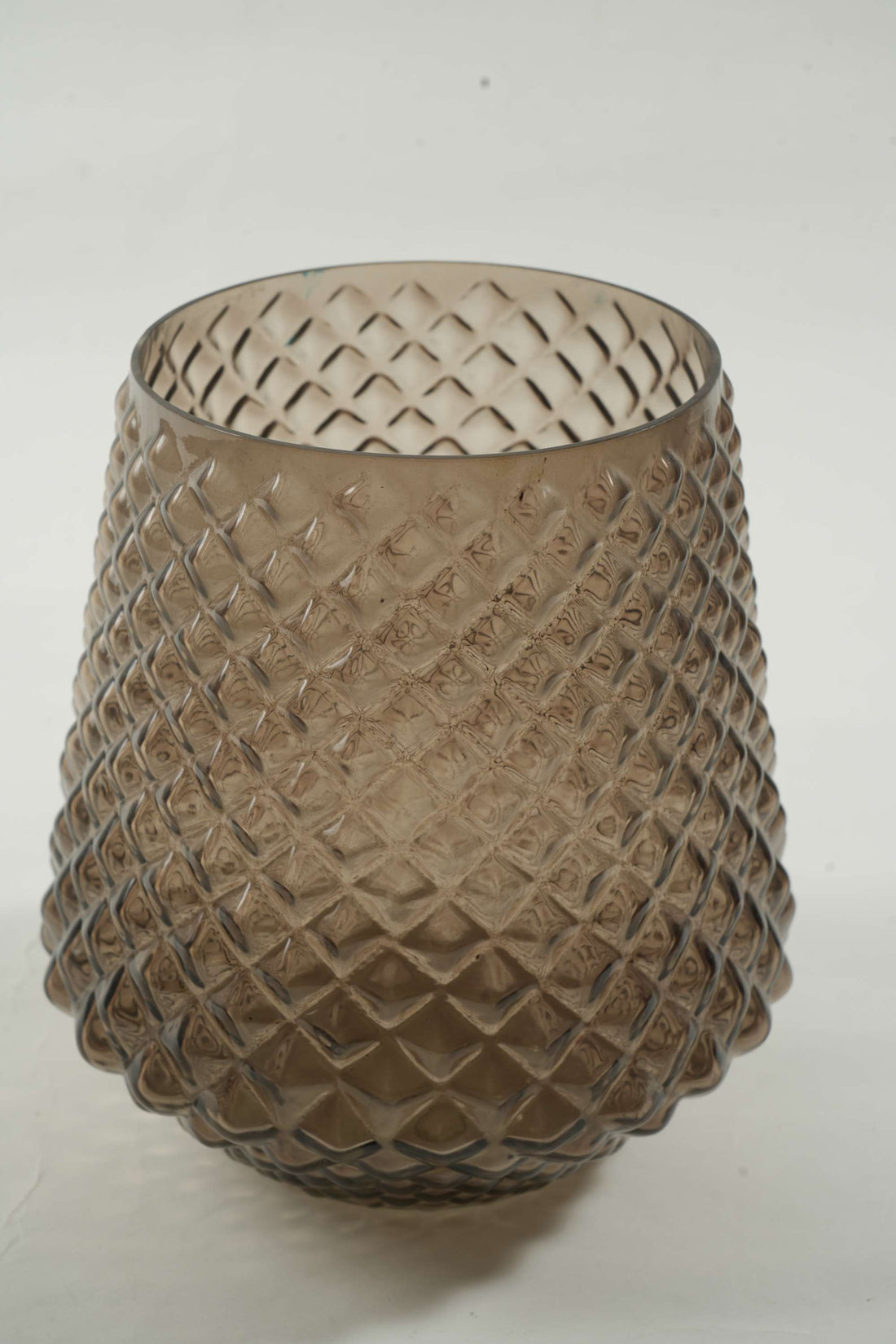 crystal flower vase brown