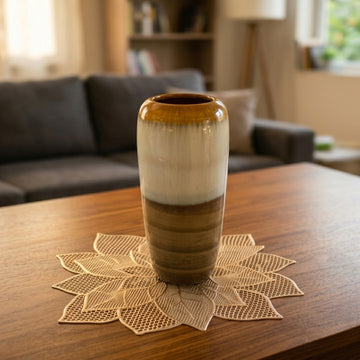 Ceremic Brown Big Flower Vase
