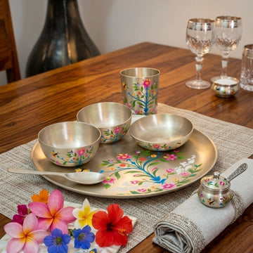 Kanza Thali Set with Handpainted