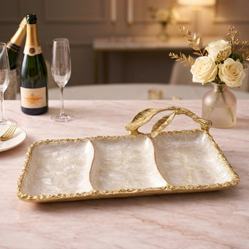 Pearl Serving 3 Section Tray