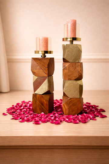 Prithvi Noor Candle Stand – Tall Luxury Decorative Candle Holder (Small & Large)