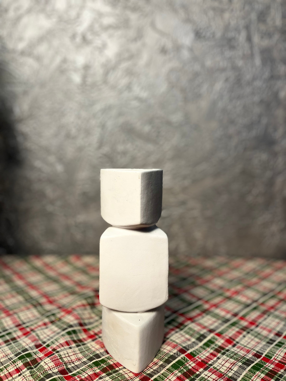 Ivora Stack White Vase – Minimalist Decorative Vase for Modern Home Décor