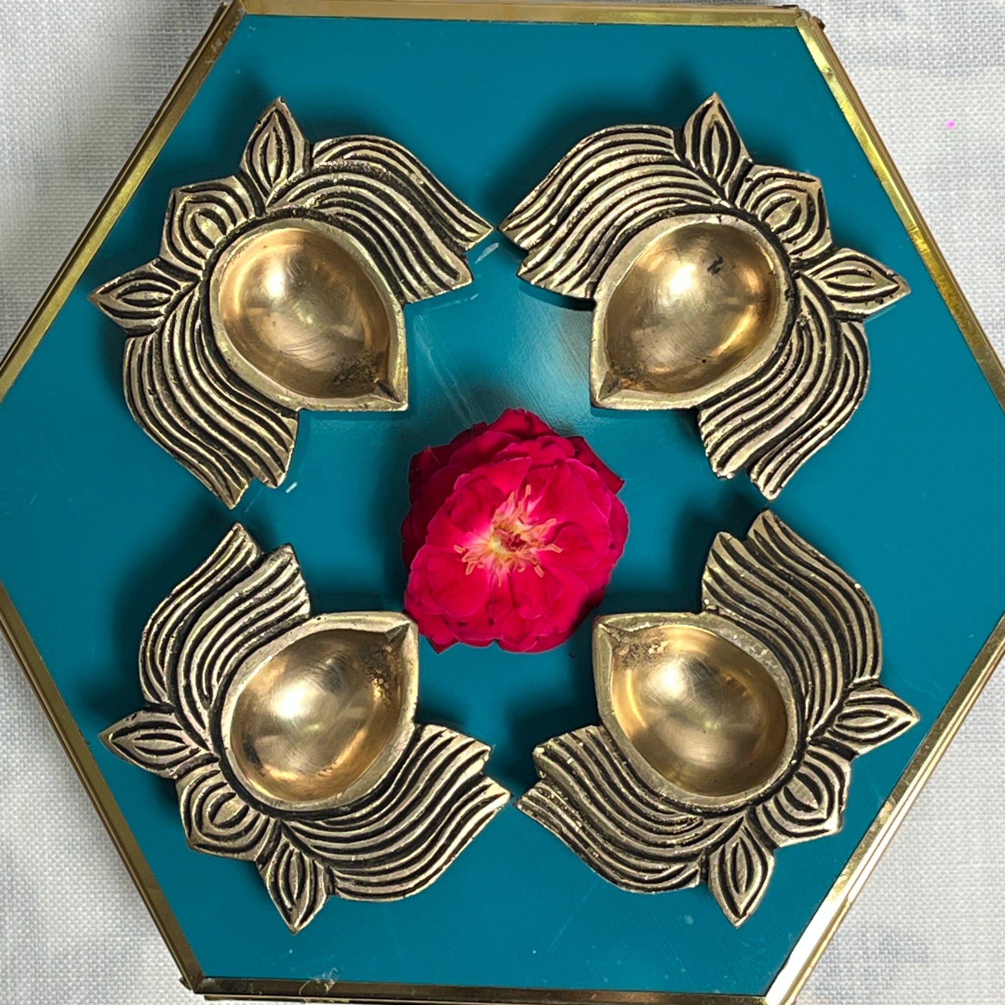 Pure Brass Lotus Diyas – Light Up Your Home with Divine Elegance