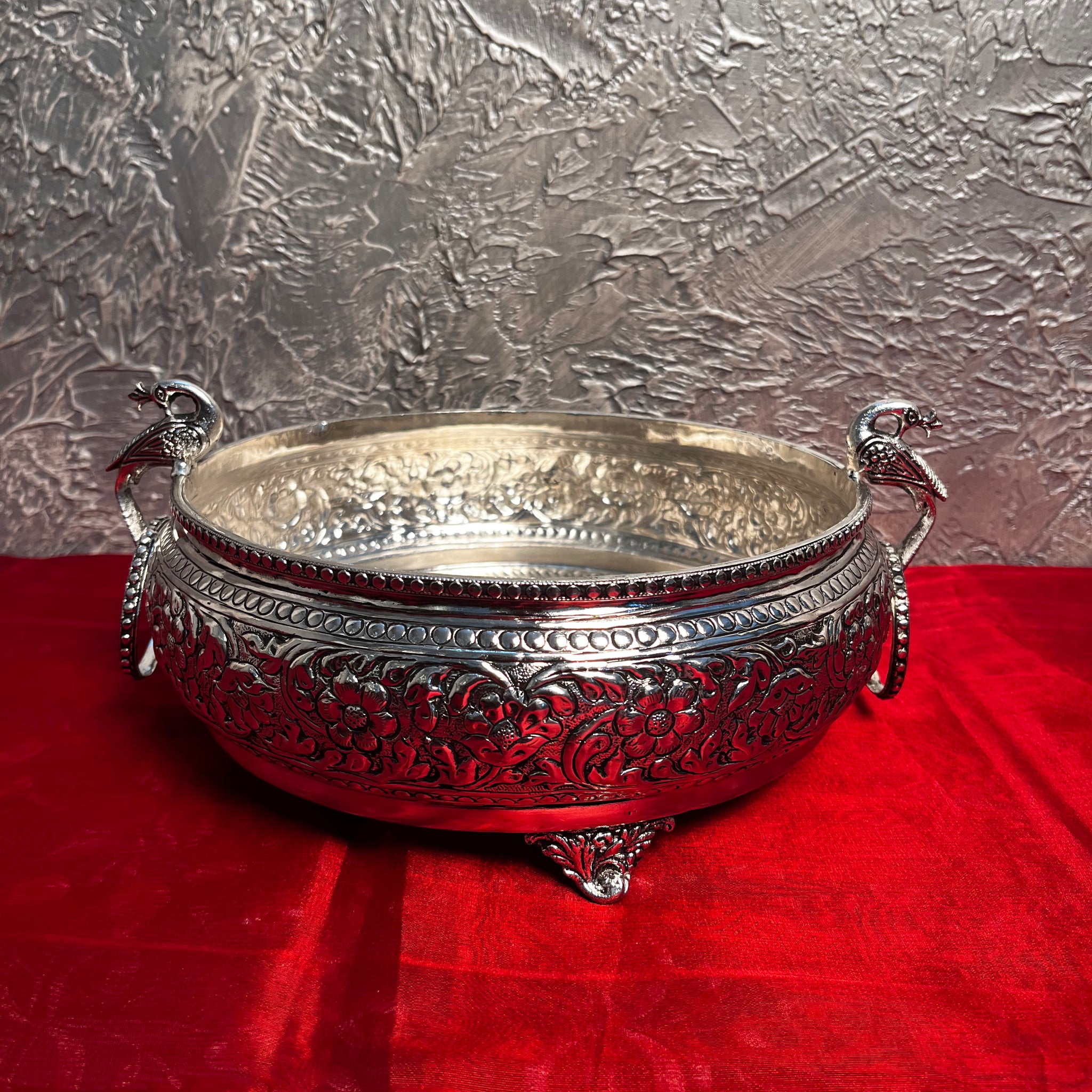 Heritage Silver Brass Urli – Simple Beauty for Your Home