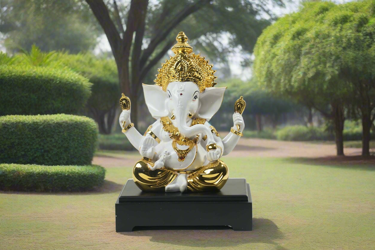 Ganesha Statue on wooden base