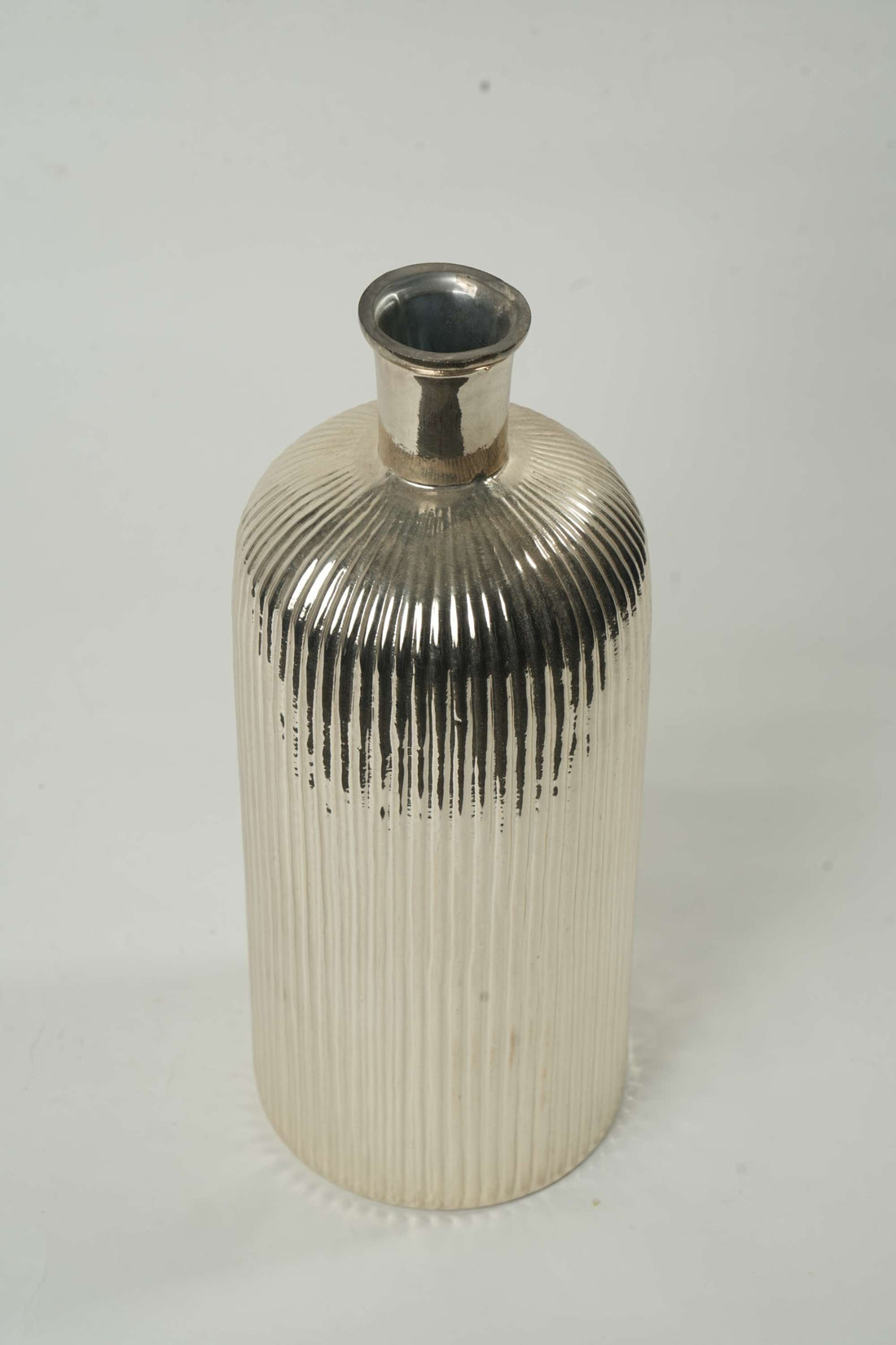 silver vase