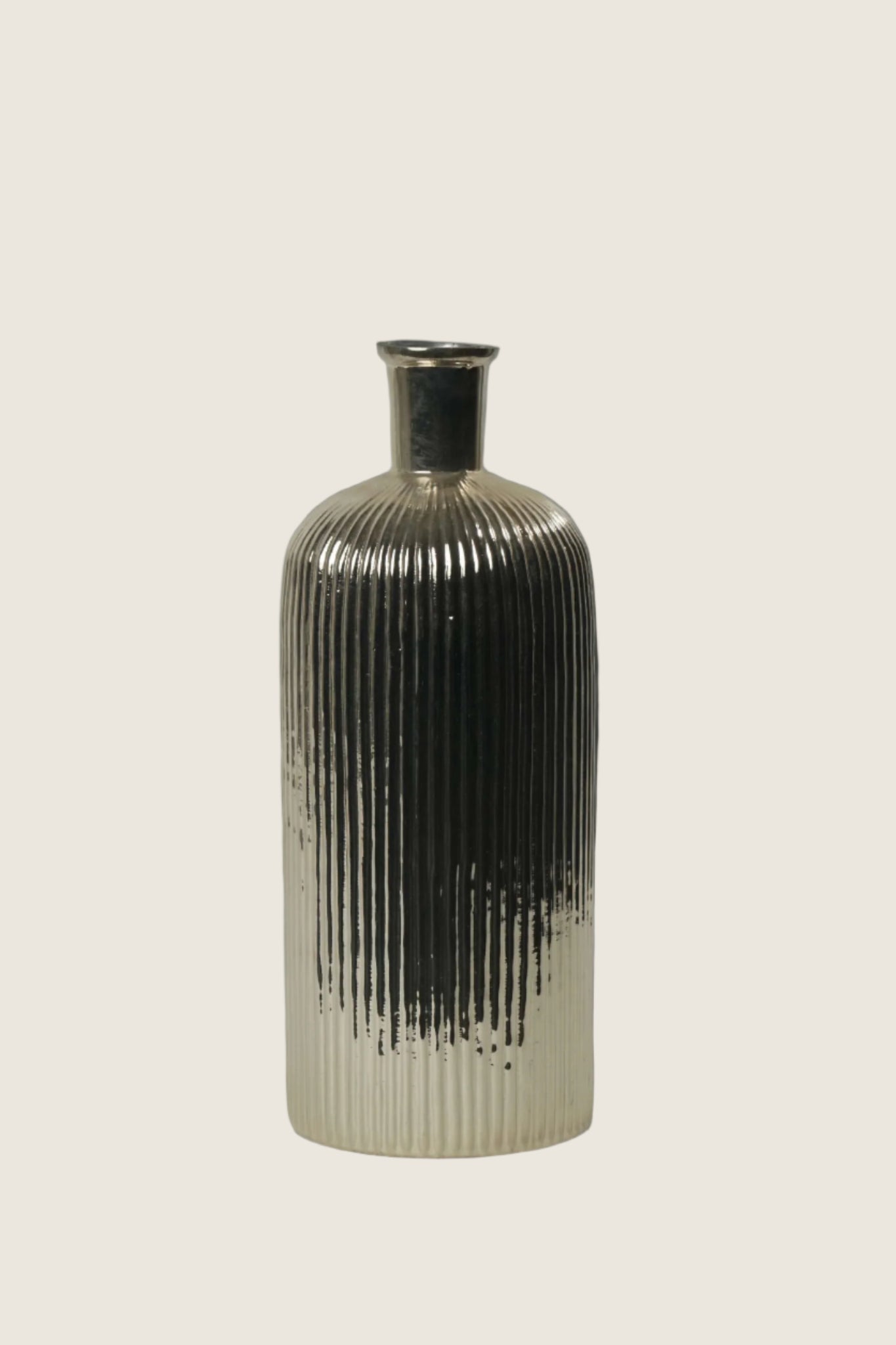 silver vase