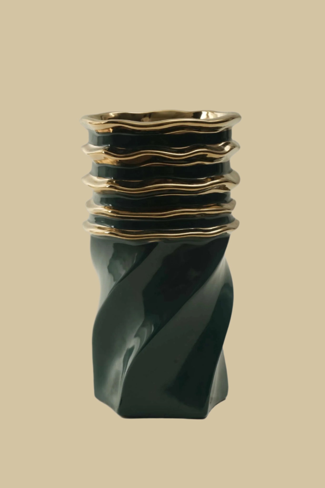 Flower vase green