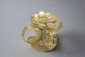Wrought Iron Flower Candle Stand