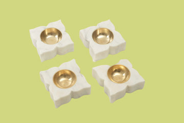 Scallop Marble Tealight Diya