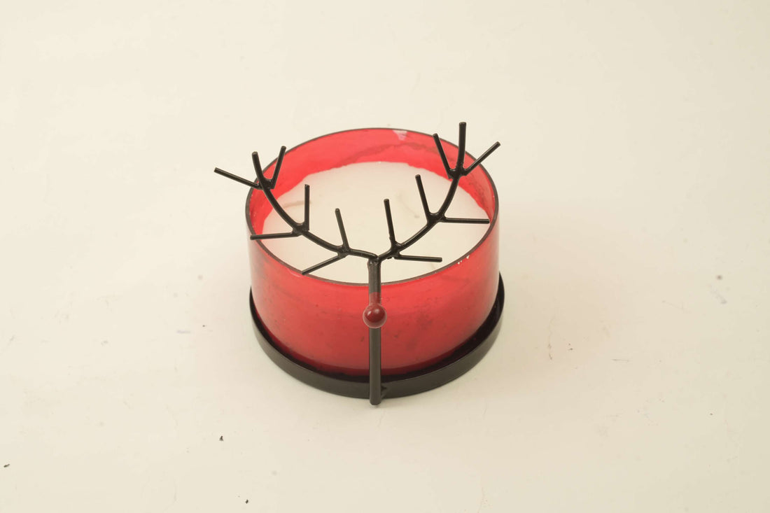 Reindeer Iron glass wax candle
