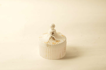 Empty Candle Jar with gold foil