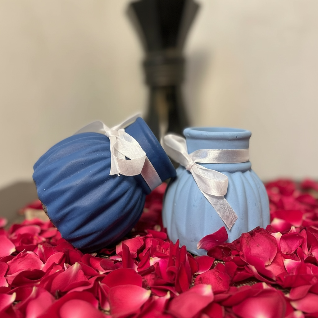 Neel Aura Mini Vase Set – Elegant Blue Decorative Vases for Home Décor