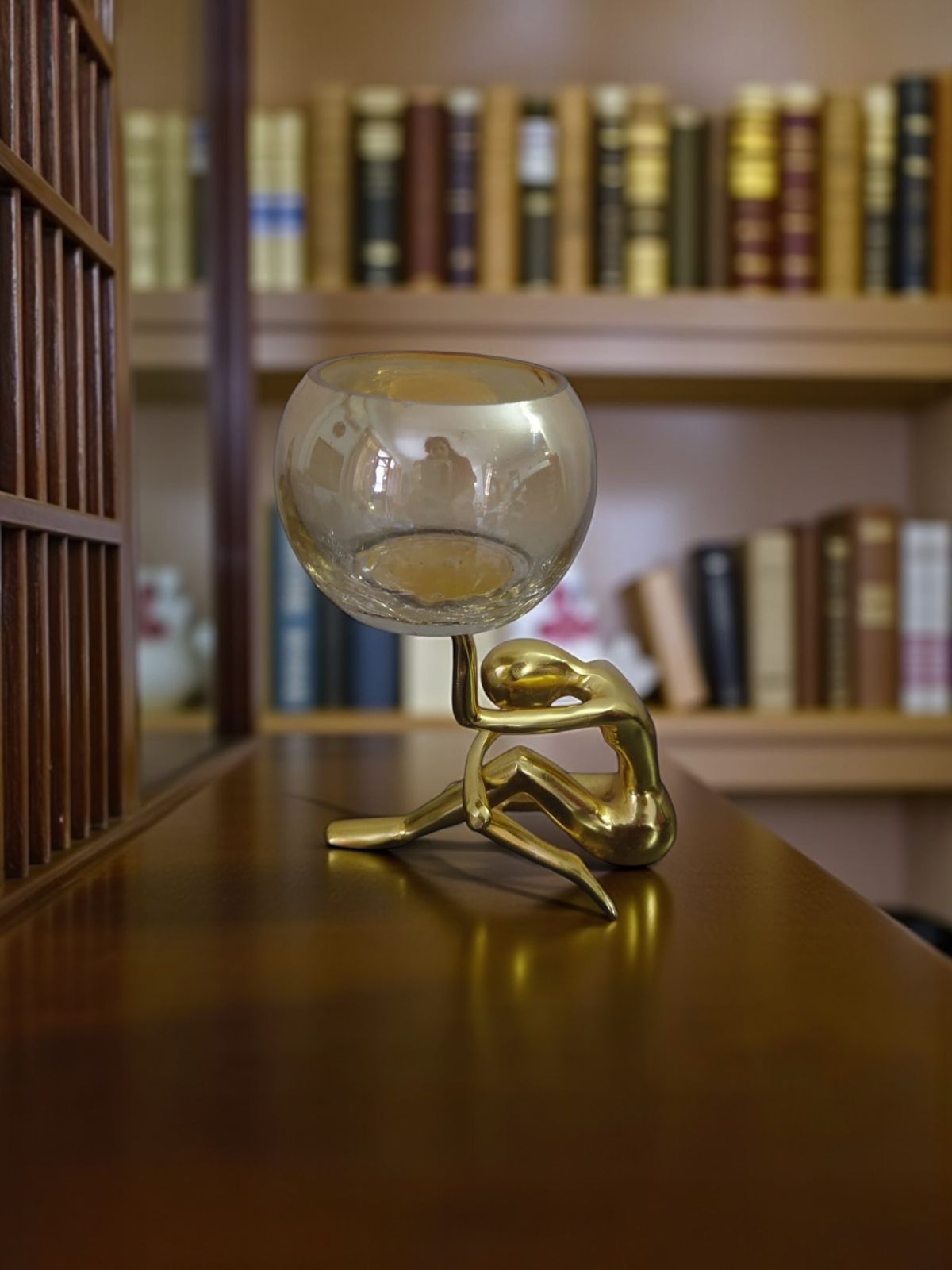 Figurine Candle Stand in Gold Finish – Elegant Home Décor & Gift | Divine Astitav