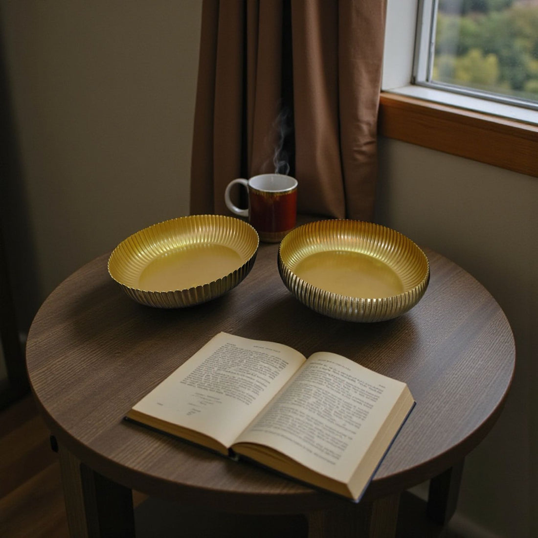 Iron Urli in Gold Finish – Decorative Bowl for Floating Flowers & Home Décor (Single & Set of 2)