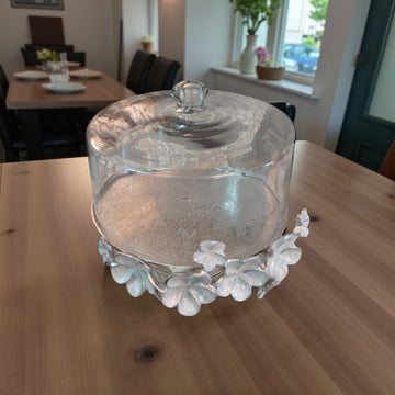 Cake Platter with Glass Dome – Elegant 10-Inch Serving Stand for Cakes & Desserts
