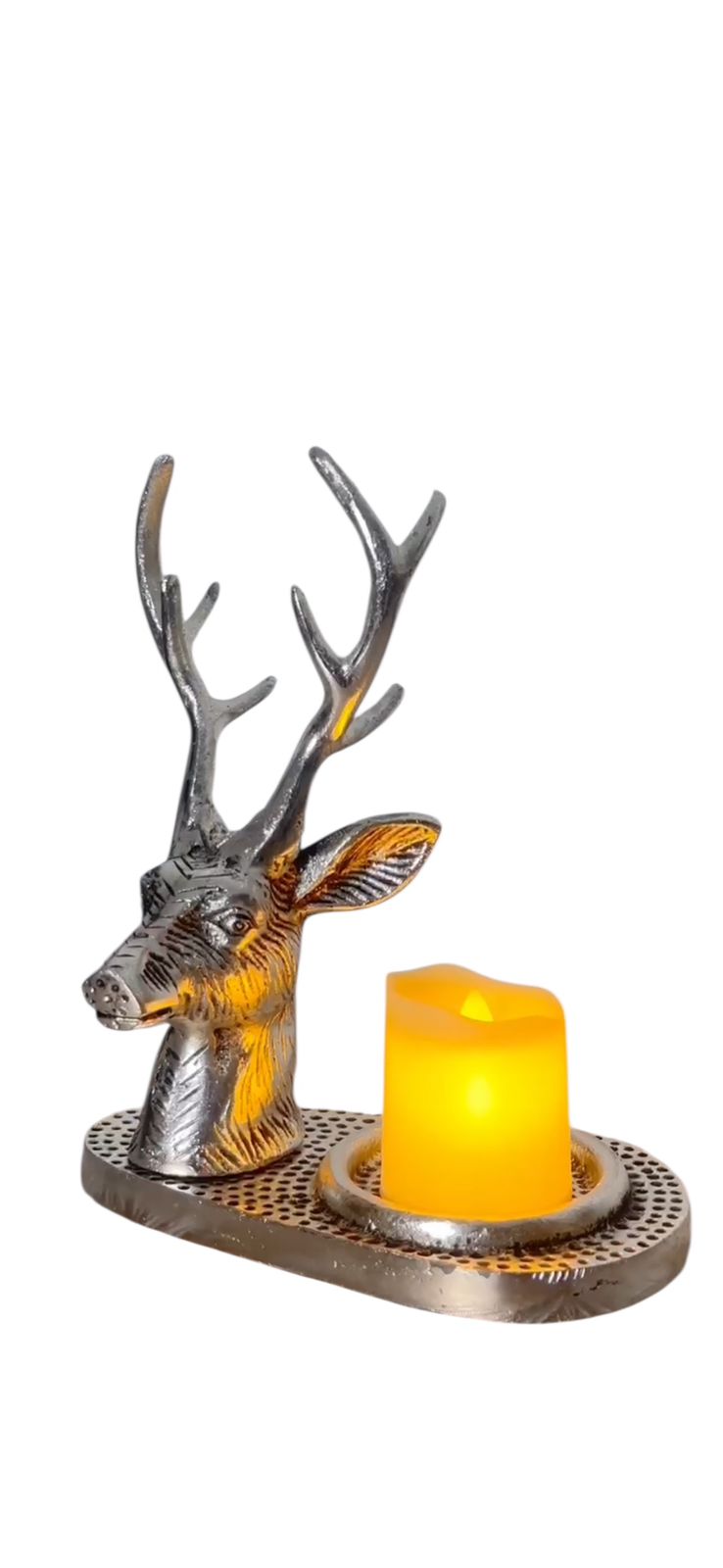 Deer Candle Stand – Elegant Gold Finish Decorative Candle Holder for Home Décor