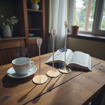 Golden Candle Stand – Luxurious Metal Candle Holder for Home & Festive Décor