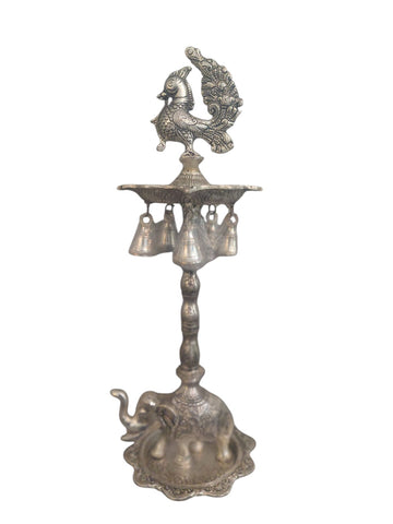 Metal Elephant peacock Lamp