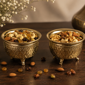 Divine Gold  floral  Brass Bowls