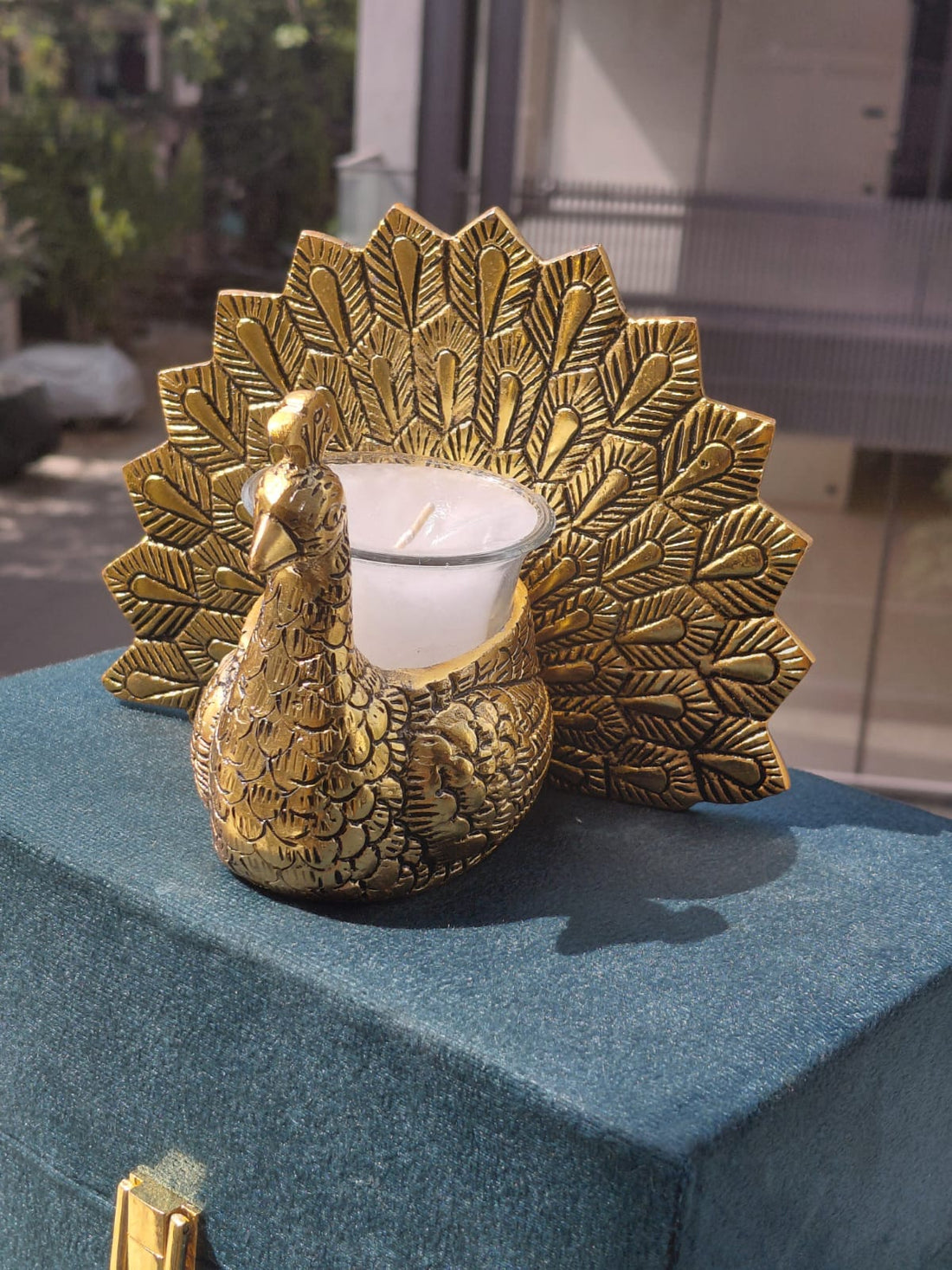 Peocock Tealight Candle Holder - (Silver)& (Gold)