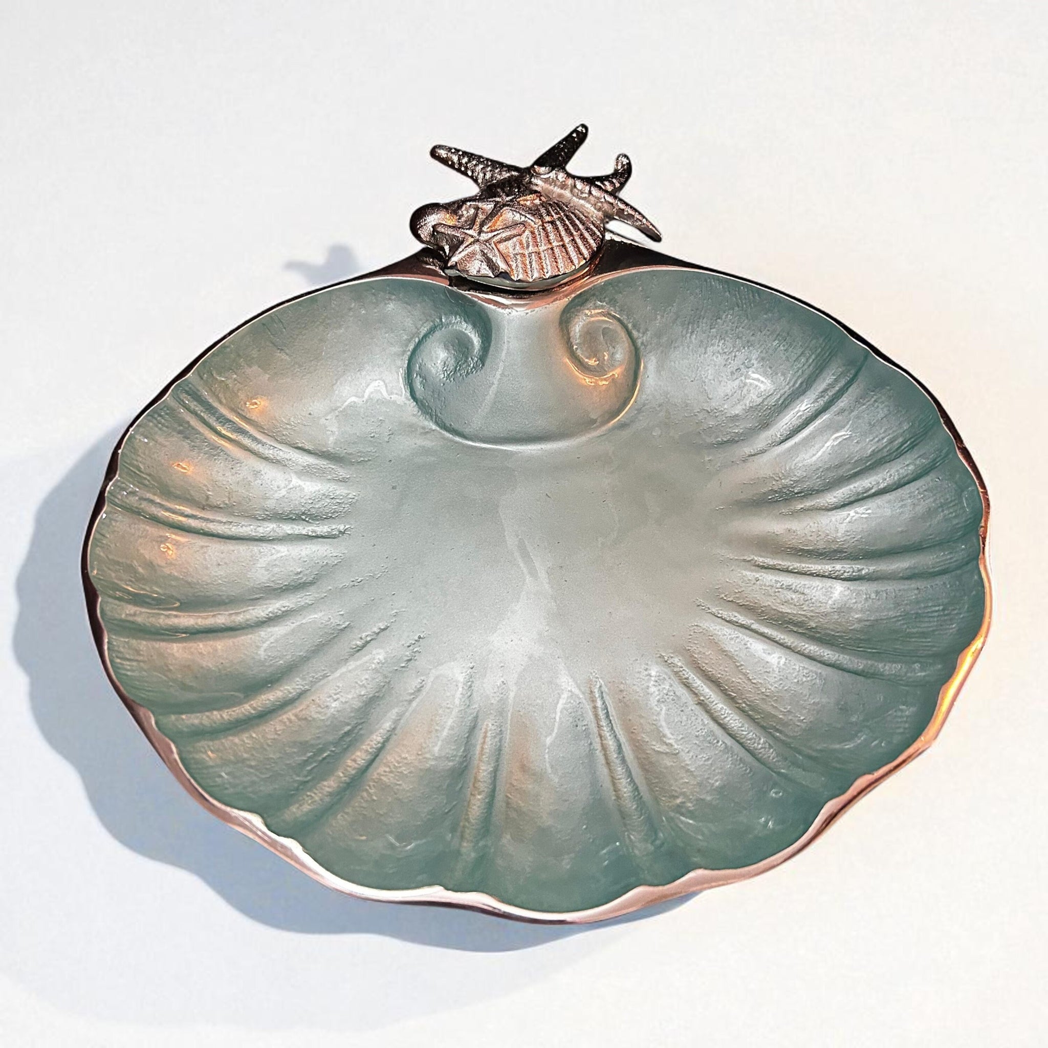 Octopus-Shape Platter – Sea-Themed Elegance in Light Green Enamel