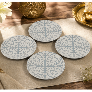 Indigo Heritage Printed Porcelain Plates- set of 4