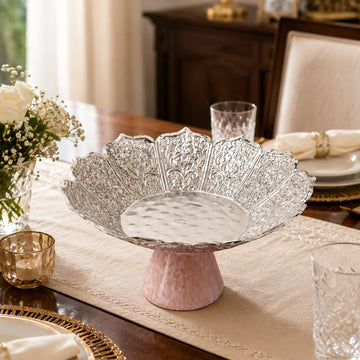 Tray with Rose Quartz Stand – Luxury Serving & Home Décor