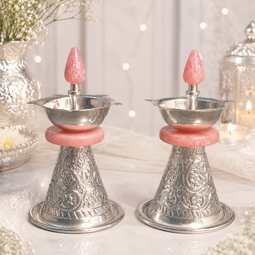 Samai Deepak – Traditional Brass Oil Lamp (6 Inch, Divine Astitav)