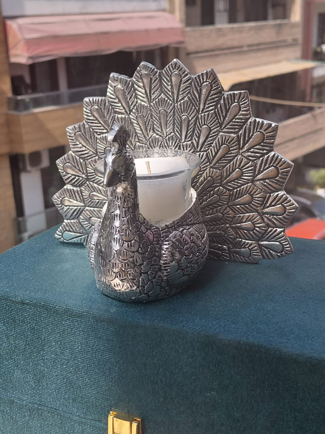 Peocock Tealight Candle Holder - (Silver)& (Gold)