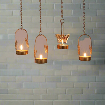 Tea Light Candle holder- Titli Hanging- set of 4
