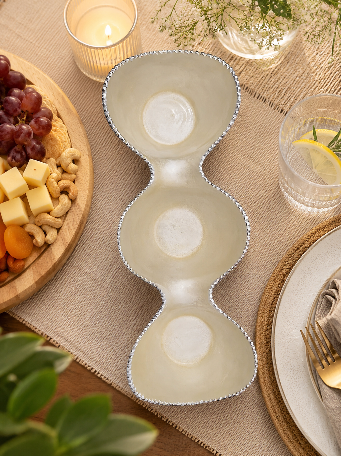 Pearl Finish Trio Serving Bowl