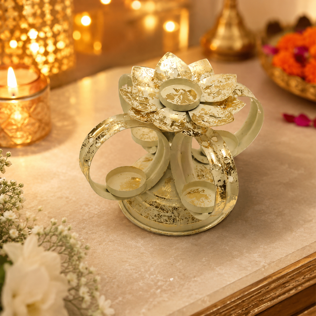 Flower Shape Candle Stand